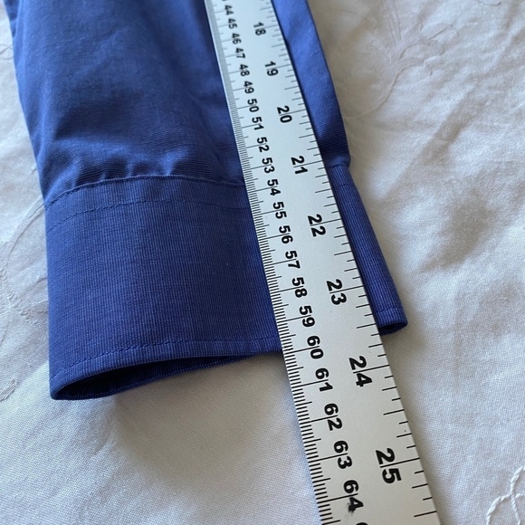 Pierre Cardin Men's Blue Long Sleeve Button‎ Up Dress Shirt Size 15.5 - 32/33 - Picture 9 of 11